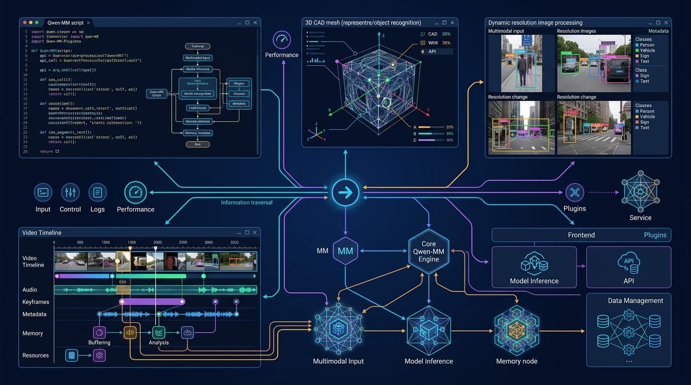 Qwen-MM-Plugins: Transforming Terminal AI Agents into Multimodal Engines with Vision, 3D CAD & Video Memory