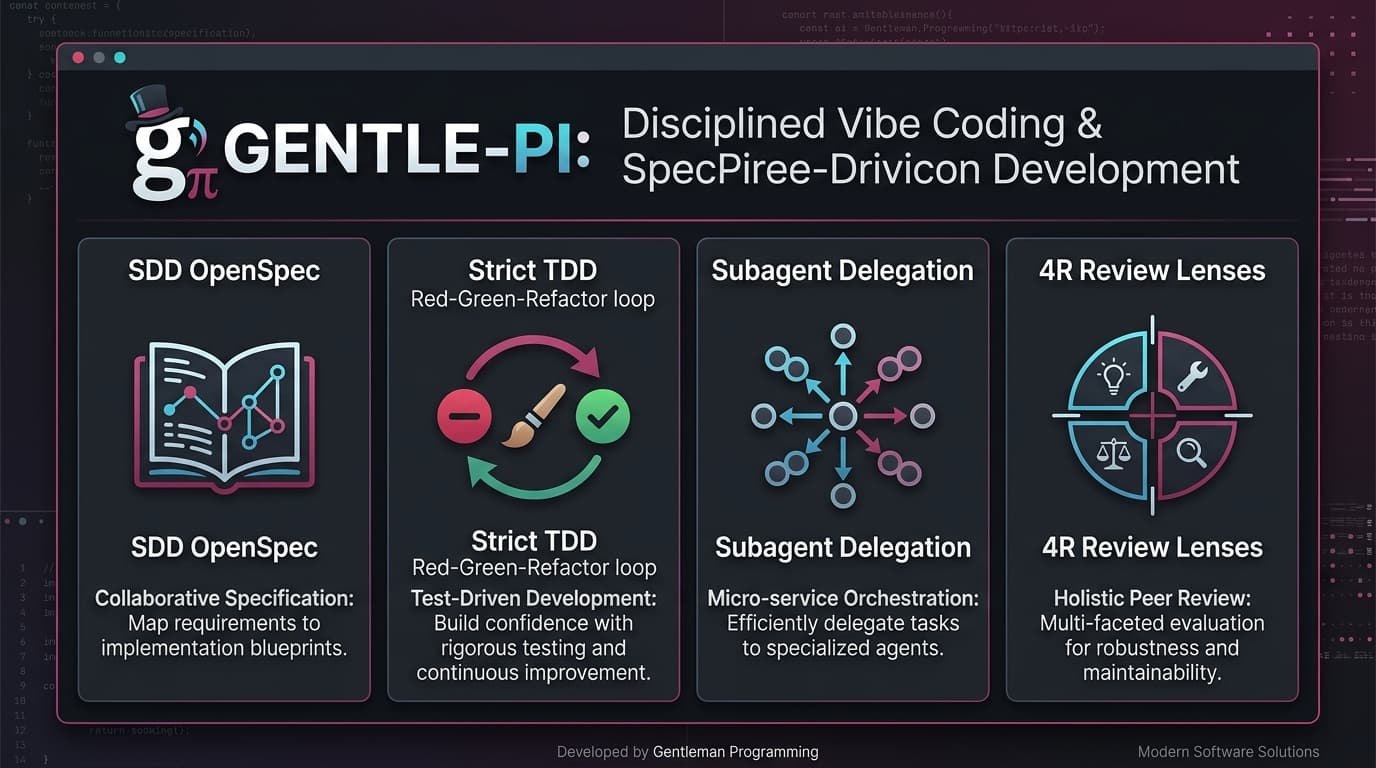 Gentle-Pi: Transforming Vibe Coding with Spec-Driven Development, Strict TDD, and Subagent Orchestration