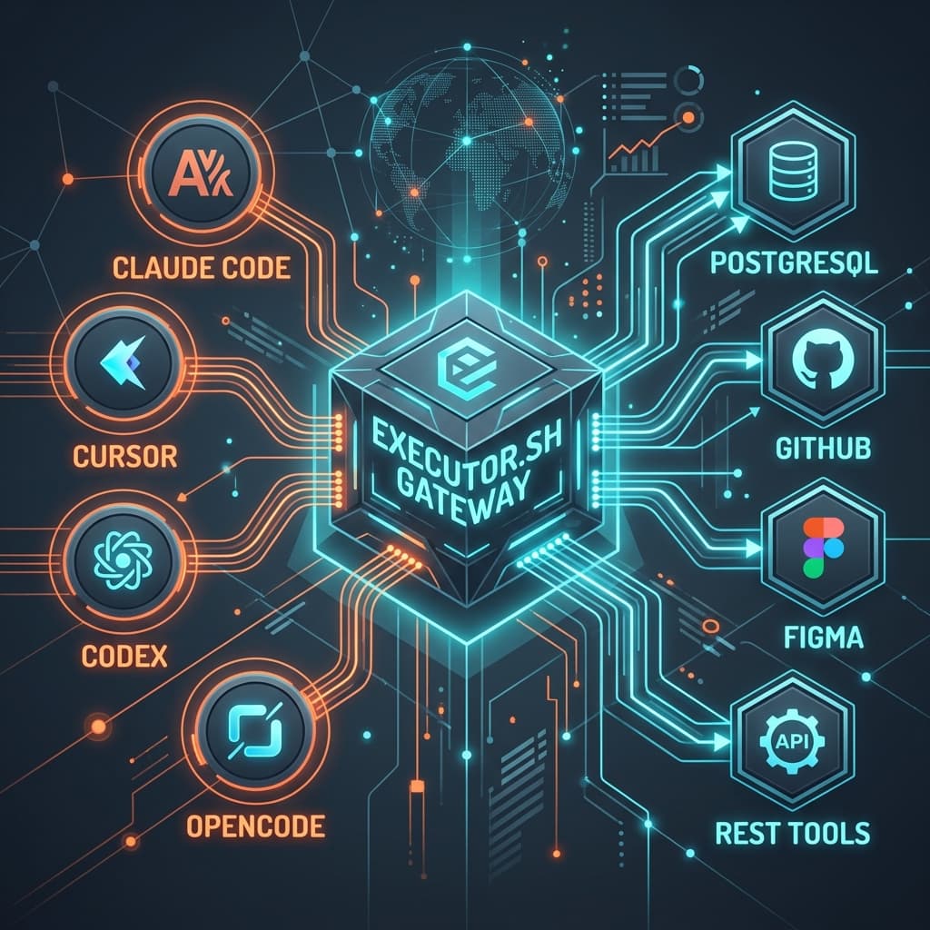 Executor.sh: Por qué necesitas un Gateway MCP unificado para tus agentes de IA (Claude Code, Cursor, Codex, OpenCode)