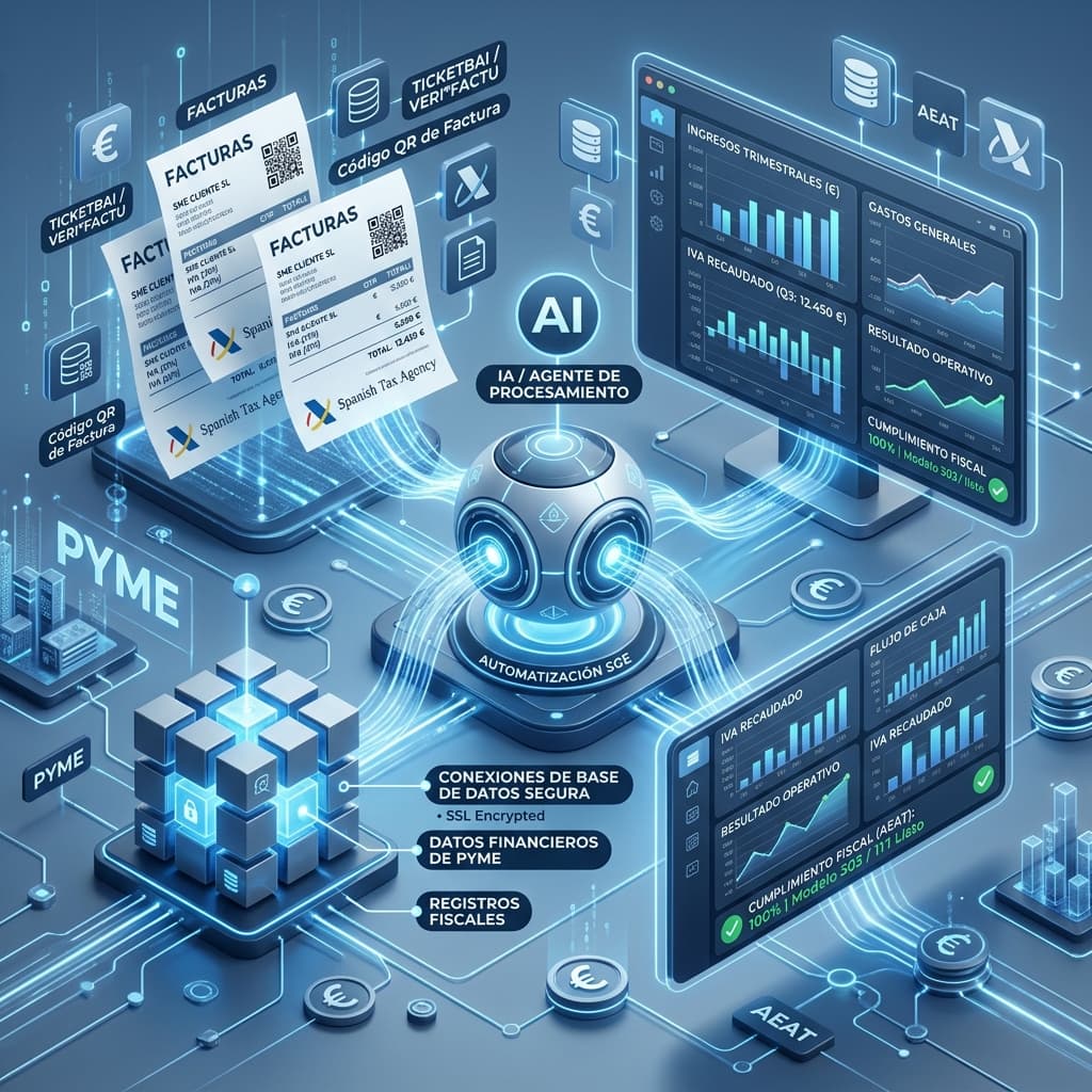 VeriFactu y Factura Electrónica B2B en España: Cómo la IA Automatiza la Contabilidad Sin Multas de la AEAT