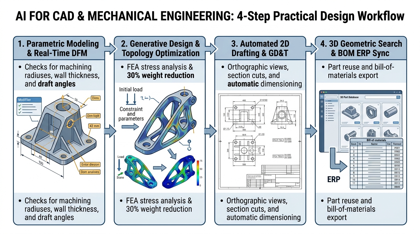 AI Workflow for CAD and Mechanical Engineering Studios
